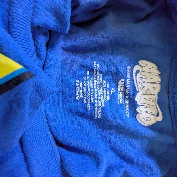 Naruto Ichiraku Ramen Kids XL T-Shirt Fits Adult S Anime Graphic Tee Blue Manga - Picture 2 of 6